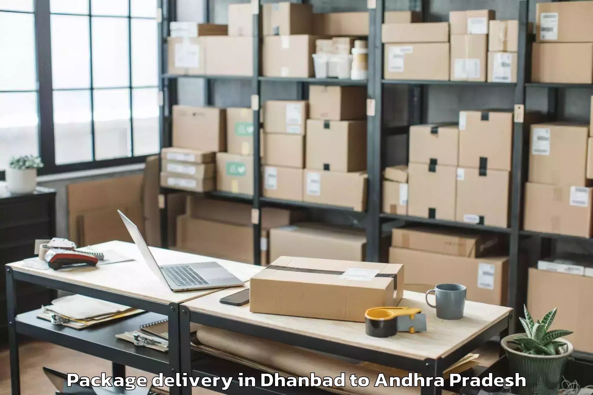 Trusted Dhanbad to Nidamanur Package Delivery